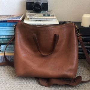 Madewell zip top transport tote
